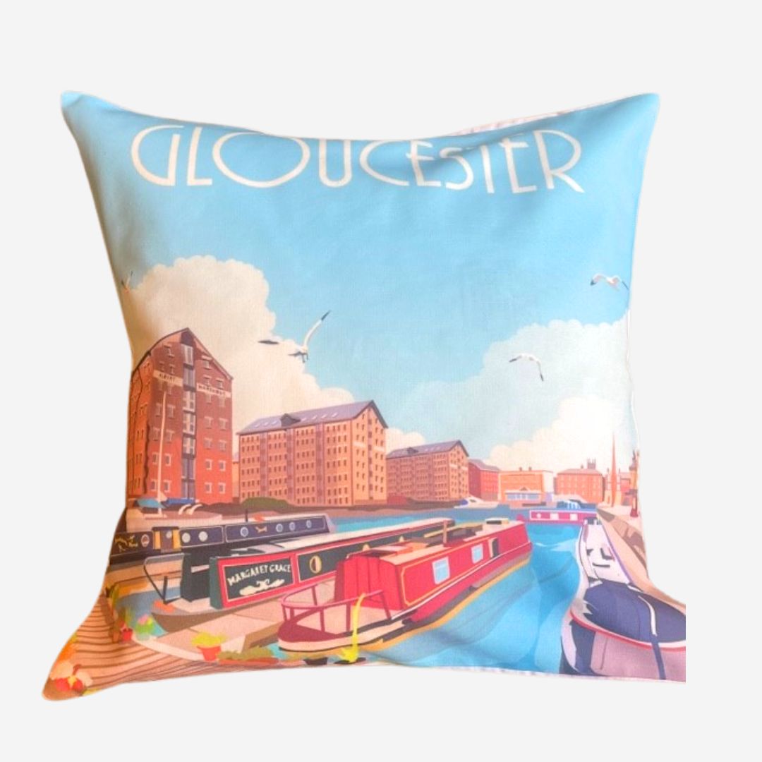 Gloucester Docks Cushion Cover