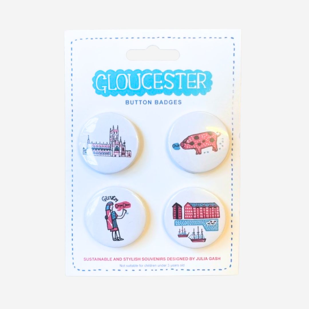 Julia Gash Gloucester Button Badge Set